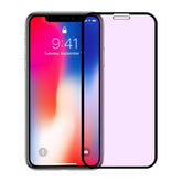 Película de vidrio templado de rayos púrpura de pantalla completa 9H 10D antiarañazos para iPhone 11 Pro / XS / X, iPhone XS / X